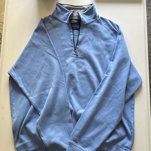 Bobby Jones light blue Signature Leaderboard Pima Cotton Quarter-Zip Pullover